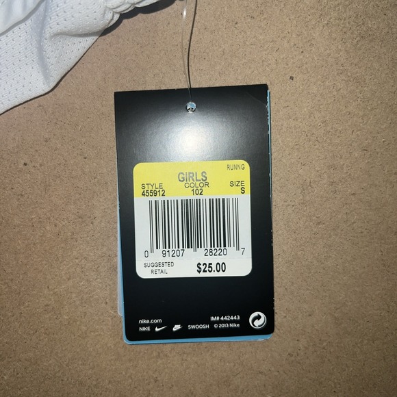 Nike Tempo Running Athletic Shorts Girls Size Small White - Picture 4 of 5